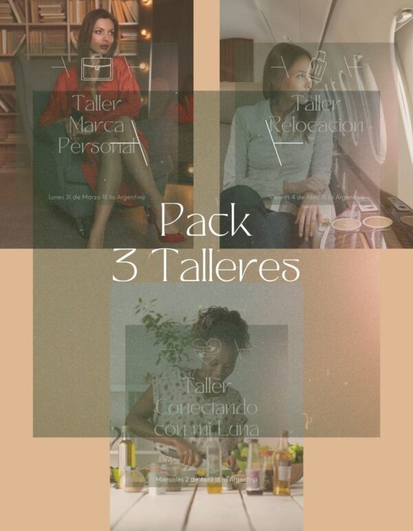 Pack 3 talleres Abril