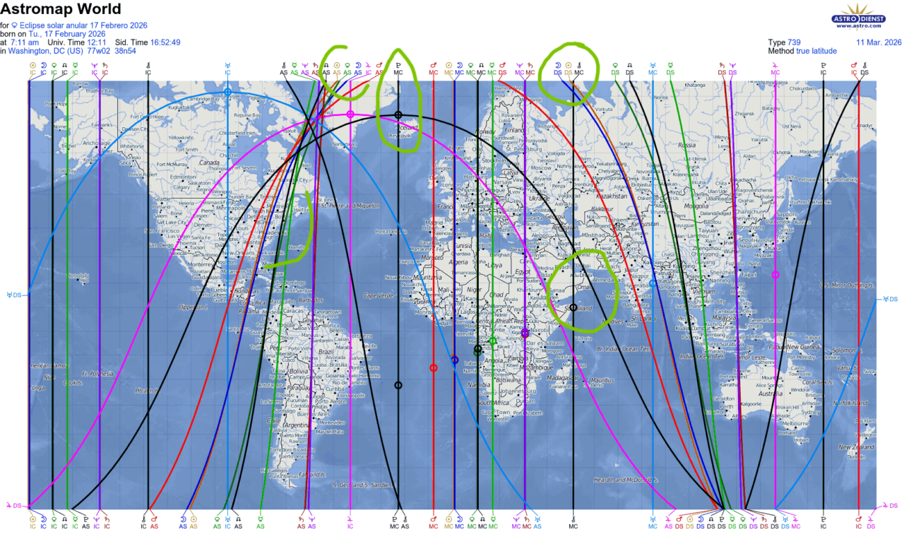 Eclipse del 17 de Febrero astrocartografía